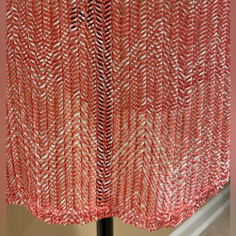 Jordan Taylor Coral & White herringbone Cover-up M - Picture 5 of 7